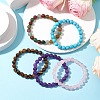 Gemstone Stretch Bracelets BJEW-JB11028-2