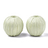 Handmade Raffia Woven Beads WOVE-Q077-20A-10-1