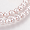 Glass Pearl Beads Strands X-HY-3D-B43-3