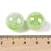 UV Plating Opaque Crackle Two-tone Acrylic Beads MACR-C032-01H-3