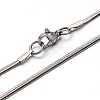 304 Stainless Steel Snake Chains Necklaces NJEW-O058-25P-1