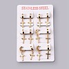 304 Stainless Steel Hoop Earrings EJEW-O087-03-3