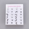 304 Stainless Steel Stud Earrings EJEW-F227-18P-3