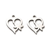 Valentine's Day 316 Surgical Stainless Steel Charms STAS-H190-15P-02-1
