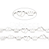 Tarnish Resistant 201 Stainless Steel Crown & Double Heart Link Chains CHS-F015-09P-01-2