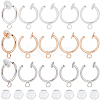 SOFPLATE 30Pcs 3 Colors Brass Clip-on Hoop Earring Findings KK-SP0001-23-1