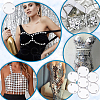 AHADERMAKER 200Pcs Flat Round Acrylic Mirror Sew on Rhinestone FIND-GA0003-69-6