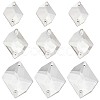 GOMAKERER 72Pcs 3 Style Irregular Rhombus Glass Sew On Rhinestone GLAA-GO0001-14-1