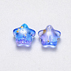 Spray Painted Glass Beads GLAA-R211-04-F04-2