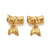 Brass European Dangle Charms KK-B110-03G-1