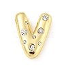 Brass Micro Pave Clear Cubic Zirconia Pendants KK-E093-04G-V-1