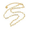 Rack Plating Brass Paperclip Chain Necklaces NJEW-Q348-01G-2