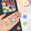 CHGCRAFT 16Pcs 8 Colors Synthetic Luminous Stone Pendants G-CA0001-69-4