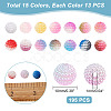 ARRICRAFT 195pcs 15 Colors Imitation Pearl Acrylic Beads OACR-AR0001-14-2