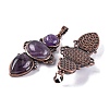 Natural Amethyst Pendants G-Q158-04-08-2