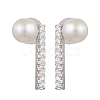 Natural Pearl Ear Studs EJEW-P286-18P-1