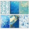 12 Sheets Blue Theme Scrapbook Paper Pad Sets PW-WGDC27B-01-3