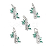 Rack Plating Brass Pave Cubic Zirconia Charms KK-G464-08P-4