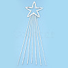 Crystal Rhinestone Star with Tassel Lapel Pin JEWB-T002-11S-2