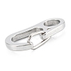 304 Stainless Steel Push Gate Snap Keychain Clasp Findings STAS-C024-09P-3