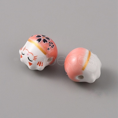 Handmade Porcelain Beads PORC-WH0016-02B-1