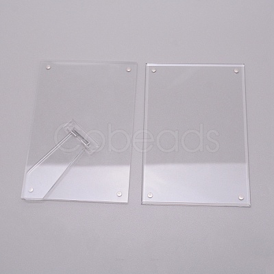 Acrylic Photo Frame Stand DJEW-WH0011-64A-1