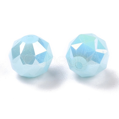Electroplate Opaque Glass Beads EGLA-B003-02A-02-1