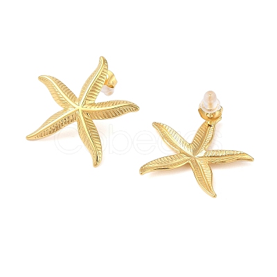 304 Stainless Steel Stud Earrings for Women EJEW-P289-01A-G-1