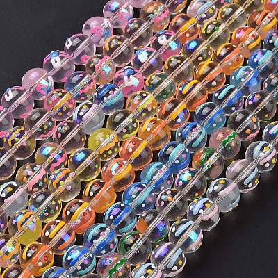 Handmade Lampwork Beads Strands LAMP-F029-01-1