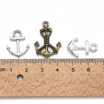 Nautical Theme Tibetan Style Alloy Pendants TIBEP-MSMC021-07M-1