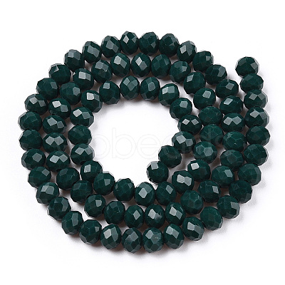 Opaque Solid Color Glass Beads Strands EGLA-A034-P6mm-D12-1