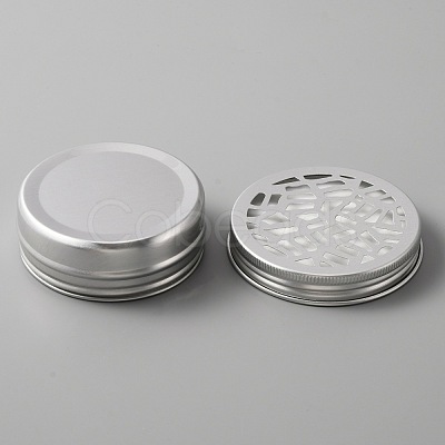 Aluminium Shallow Round Candle Tins AJEW-WH0312-58D-1