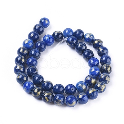 Natural Mashan Jade Beads Strands G-F670-A15-6mm-1