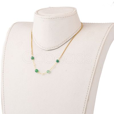 Nuggets Natural Gemstone Beaded Necklaces NJEW-JN03200-1-1