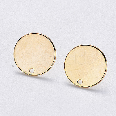 Brass Stud Earring Findings X-KK-T049-10G-NF-1