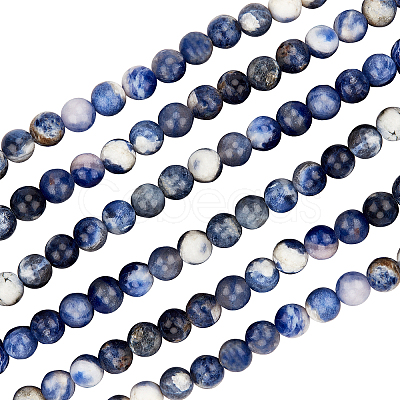 CHGCRAFT 4 Strands Natural Sodalite Beads Strands G-CA0001-11-1