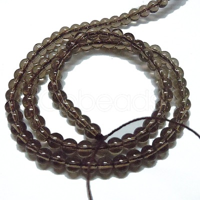 Synthetic Smoky Quartz Beads Strands G-C076-4mm-4A-1