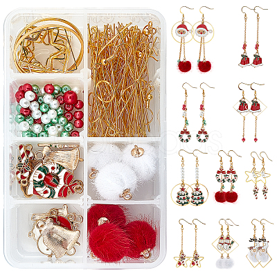 SUNNYCLUE 237Piece DIY Christmas Themed Earring Making Kits DIY-SC0015-05-1