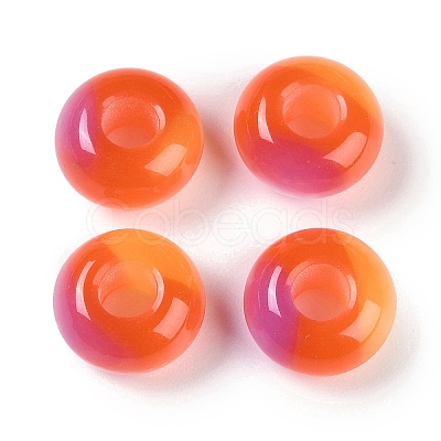 Triple Color Resin European Beads RESI-F055-06D-1