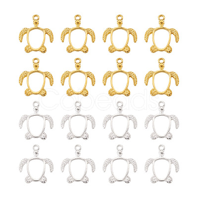 Craftdady 40Pcs 2 Colors Alloy Open Back Bezel Pendants FIND-CD0001-05-1