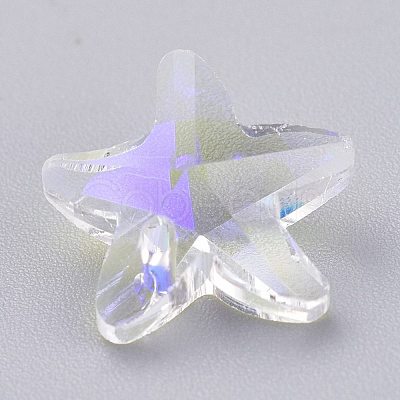 Faceted Glass Charms GLAA-H101-A-12-1