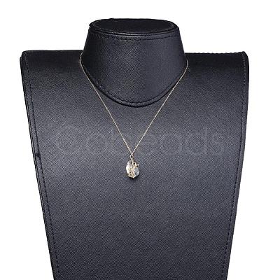 Glass Pendant Necklaces NJEW-JN02587-04-1