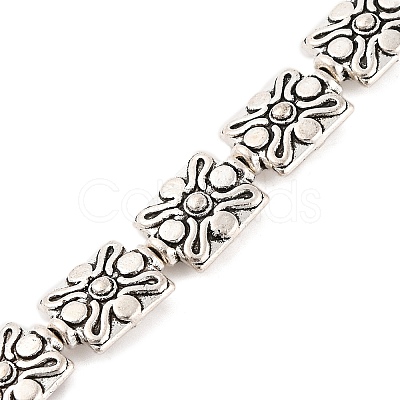 Rectangle Tibetan Style Alloy Beads Strands TIBEB-O007-51-NR-1