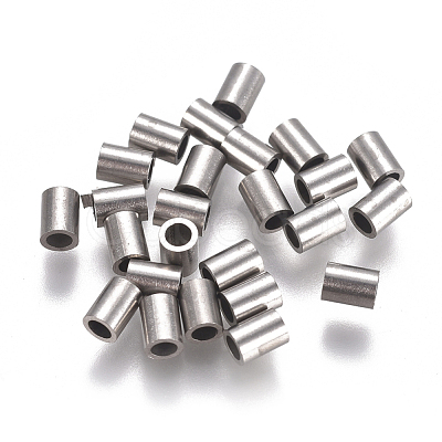 Non-Tarnish 304 Stainless Steel Tube Beads STAS-F224-01P-A-1