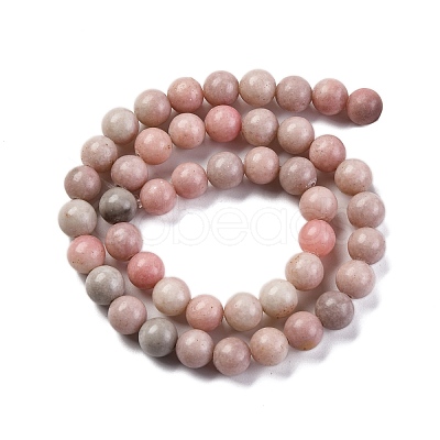 Natural Pink Opal Beads Strands G-E444-28-8mm-01-1