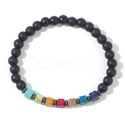 2024 Trendy Matte Bracelet with Emperor Glass Beads FW3567-1