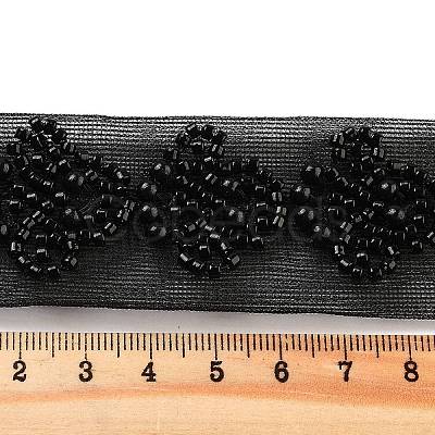 Polyester Flower Lace Trims OCOR-A007-05-1