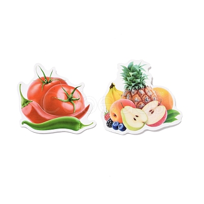 Cartoon Fruit Paper Stickers Set DIY-G066-18-1