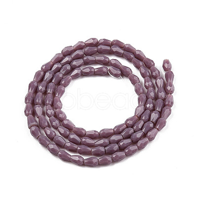 Opaque Solid Color Glass Beads Strands GLAA-N052-02-A07-1