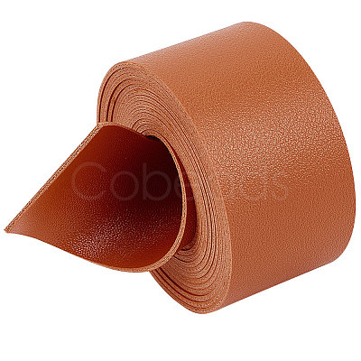 2M Flat Double Face Lychee Pattern Imitation Leather Band LC-WH0010-01B-04-1